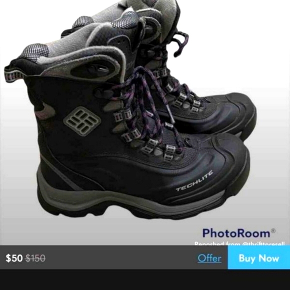 Columbia Techlite Omni Heat Waterproof Bugaboot Womans Snow Boots SIZE 6 - Picture 2 of 4